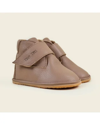 Ghete Barefoot din piele naturala, Broof, Maro, Maro