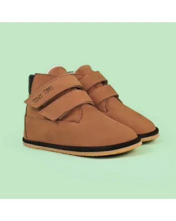 Ghete Barefoot din piele nabuc Boofy, Maro