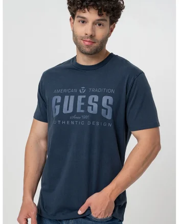 Tricou regular fit cu logo, Bleumarin