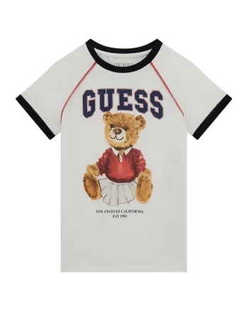Tricou de bumbac cu maneci raglan, Alb fildes/Maro deschis/Bleumarin