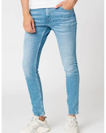 Blugi skinny cu aspect decolorat Chris, Albastru