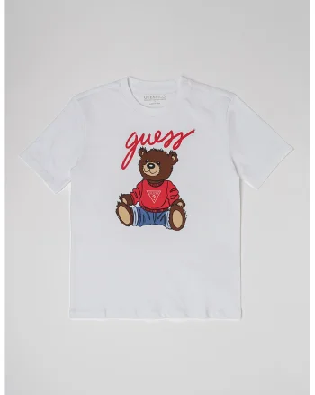 Tricou cu imprimeu grafic, Alb/Rosu inchis
