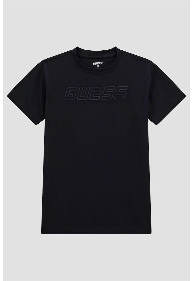 Tricou regular-fit din amestec de bumbac cu logo, Negru