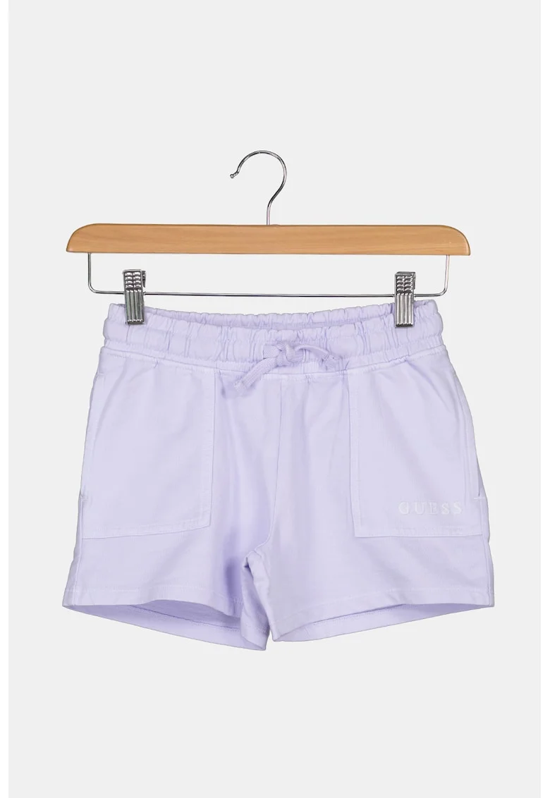 Pantaloni scurti de bumbac cu snur, Lila