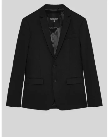Sacou regular fit cu inchidere la un singur rand de nasturi PP3, Negru