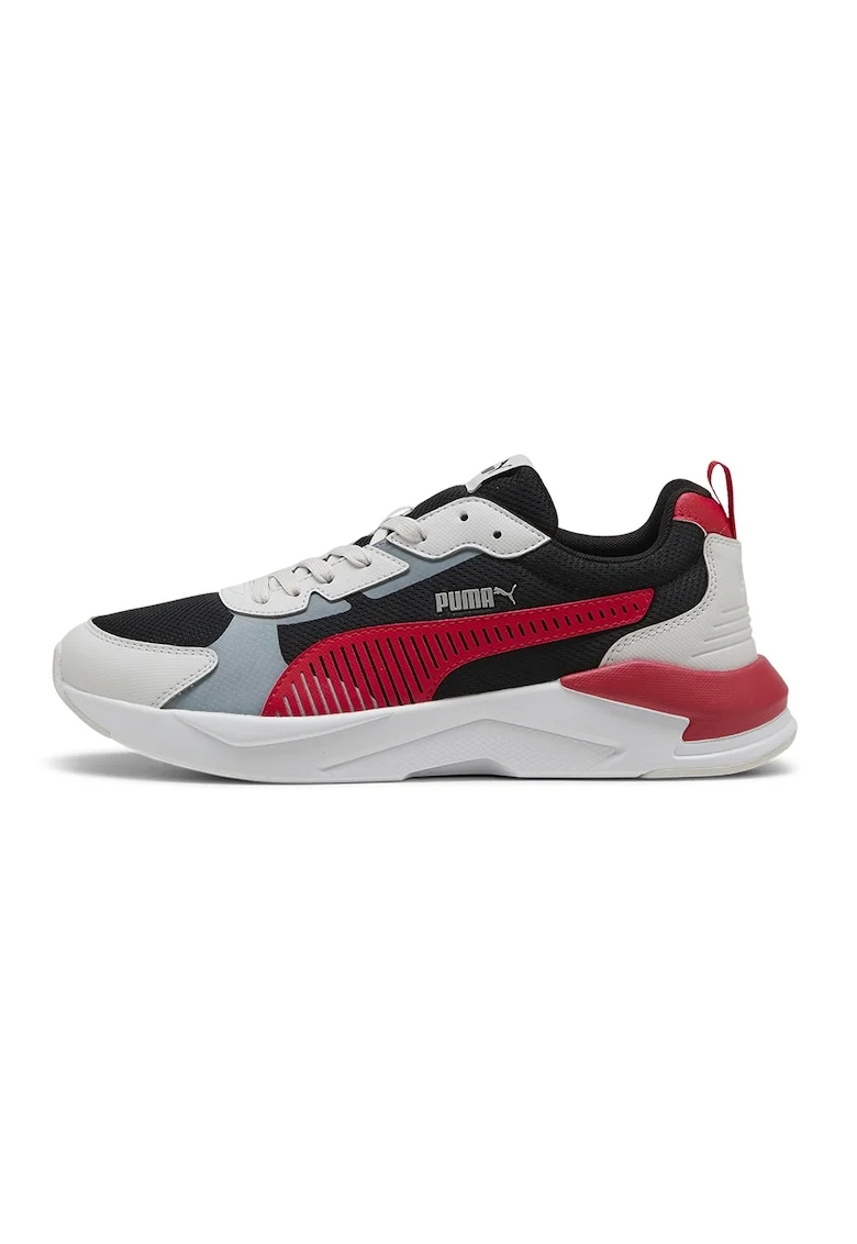 Pantofi sport X-Ray 3 de plasa cu garnituri de piele ecologica, Rosu/Negru