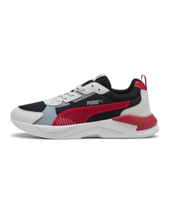 Pantofi sport X-Ray 3 de plasa cu garnituri de piele ecologica, Rosu/Negru