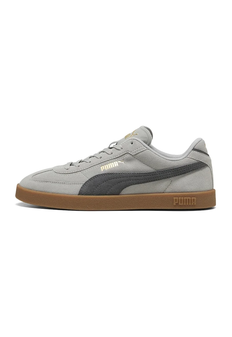 Pantofi sport Club II Era de piele intoarsa cu detaliu contrastant, Gri deschis/Gri antracit