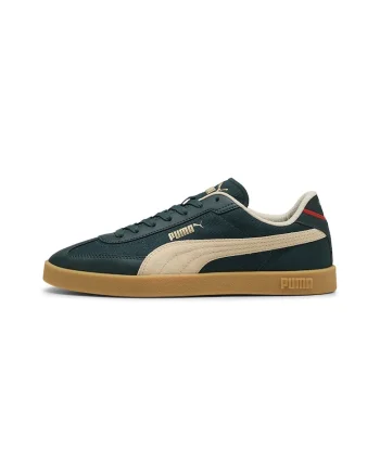 Pantofi sport din piele si material textil Club II Era, Verde englez/Crem