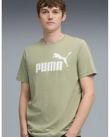 Tricou cu imprimeu logo ESS No. 1, Alb/Verde sparanghel