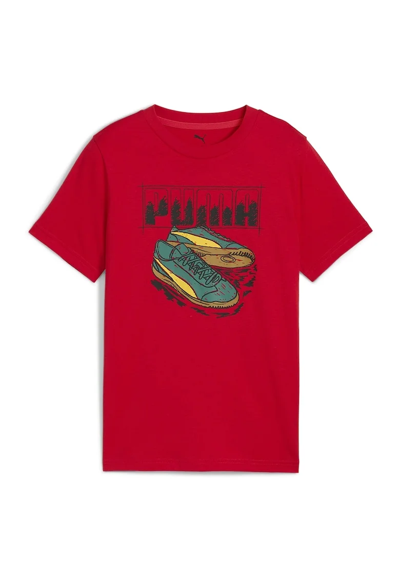Tricou de bumbac Graphic Sneaker, Rosu