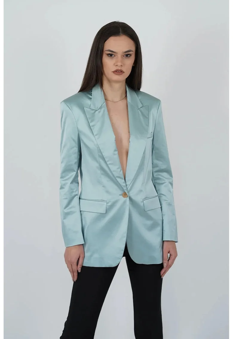 Sacou regular fit cu inchidere la un singur rand de nasturi JP2, Verde