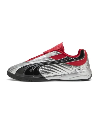Pantofi sport de piele ecologica V-S2 Goalgetter, Rosu/Argintiu
