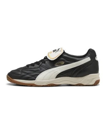 Pantofi sport King de piele cu logo, Negru/Maro nisip