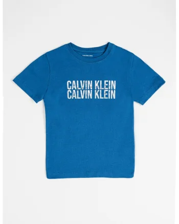 Tricou din bumbac cu imprimeu logo, Verde/Albastru inchis