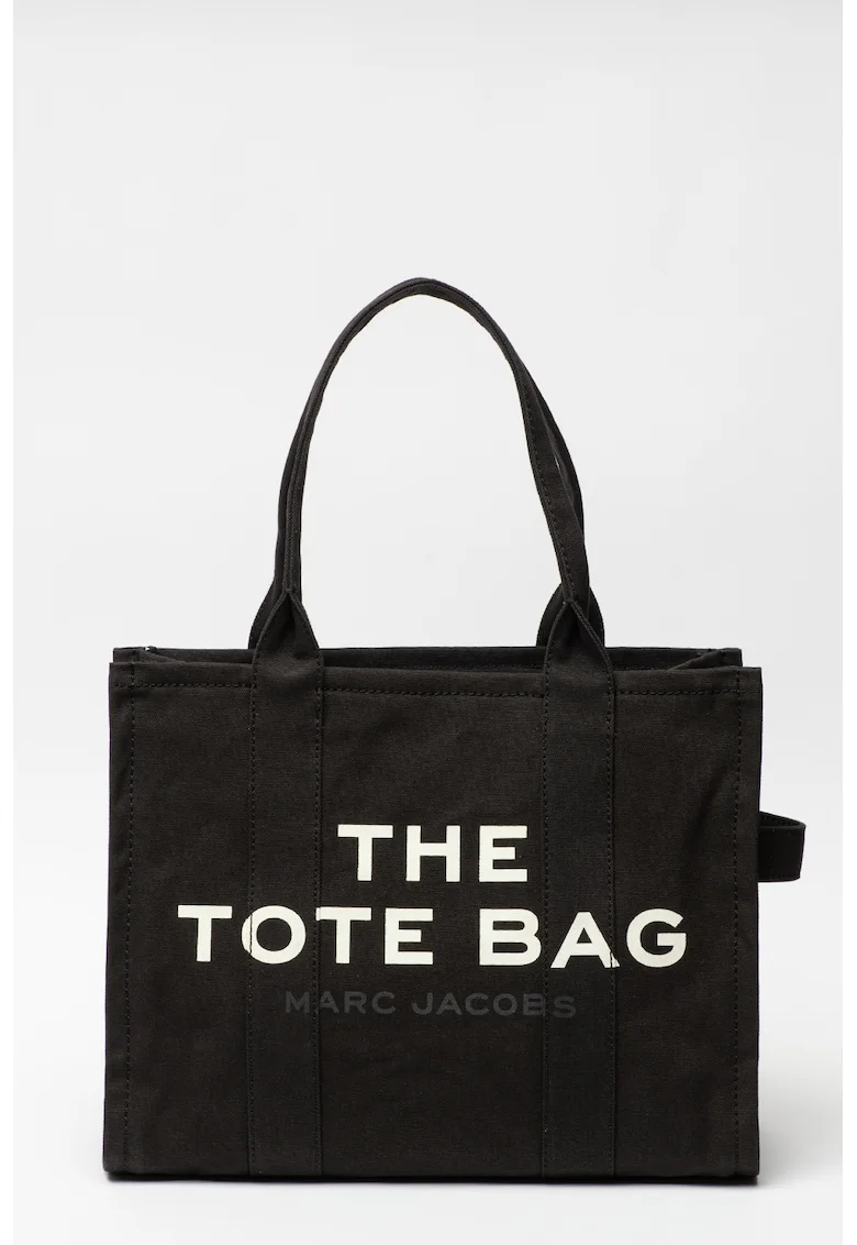 Geanta tote mare The Canvas, Alb/Negru