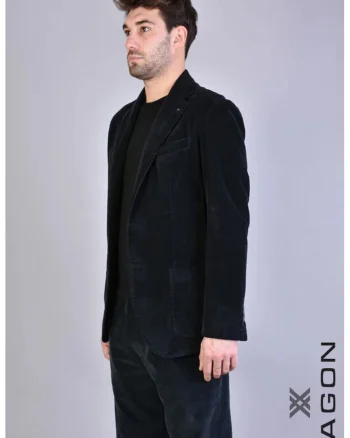 Sacou regular fit cu închidere la un singur rând de nasturi, Negru
