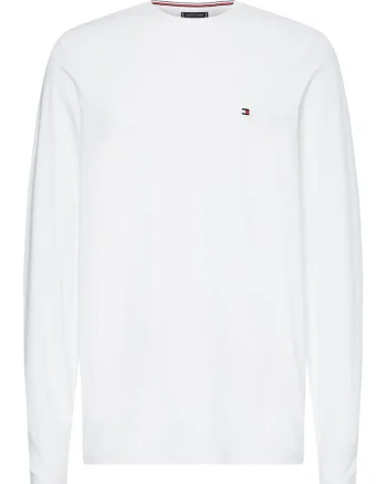 Bluza slim fit amestec de bumbac organic, Alb