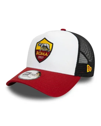Sapca trucker cu capsa pe spate AS Roma 9FORTY, Rosu/Galben/Alb optic