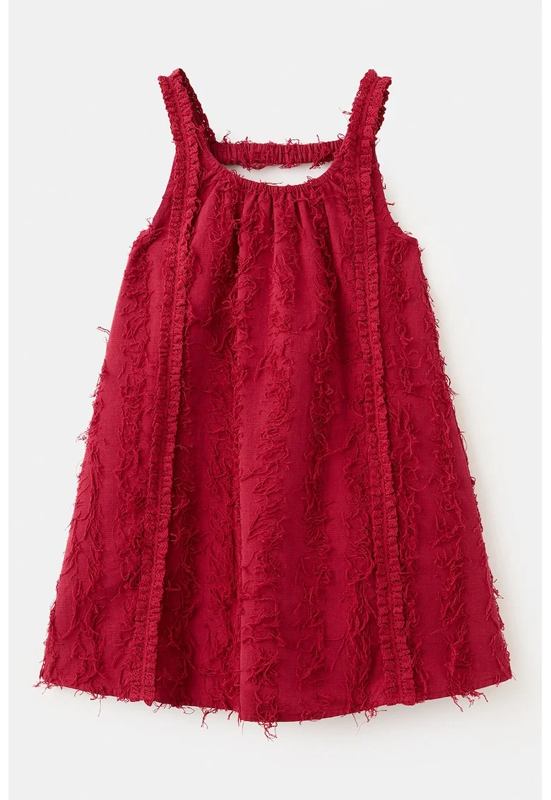 Rochie cu franjuri, Rosu inchis