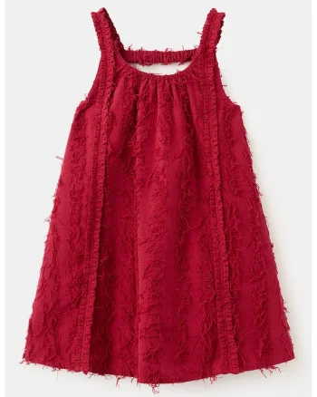 Rochie cu franjuri, Rosu inchis