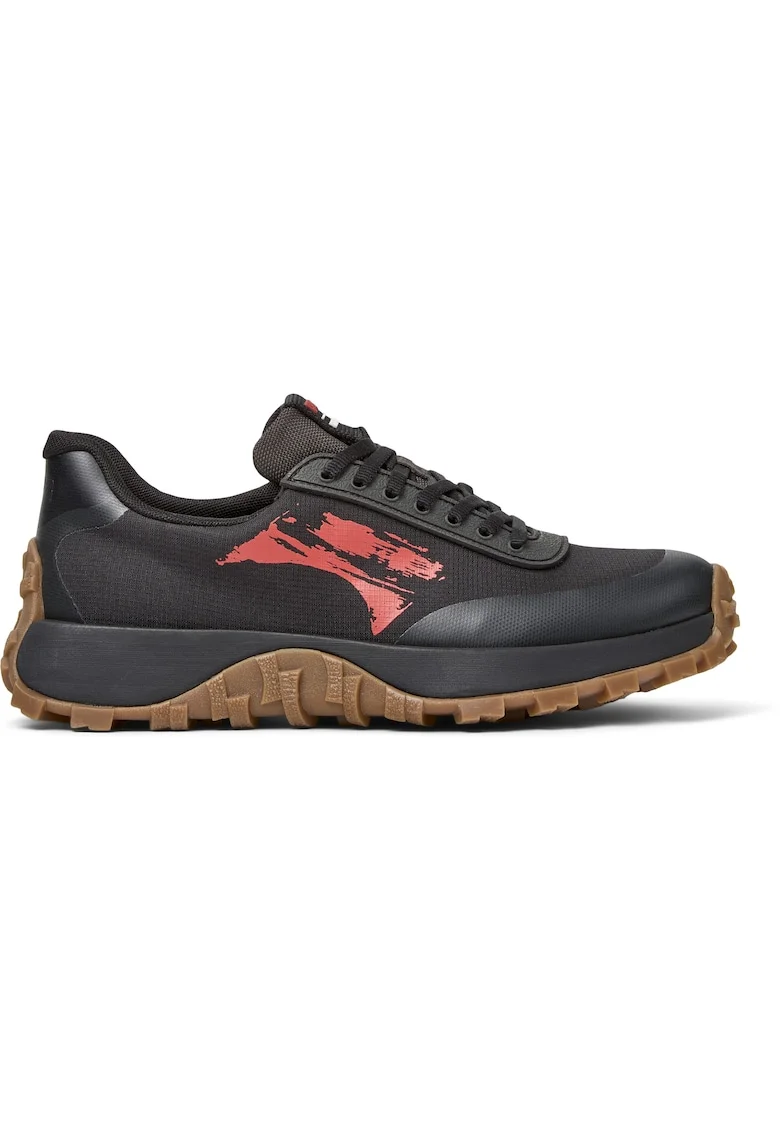 Pantofi sport cu garnituri sintetice Drift Trail, Negru/Gri