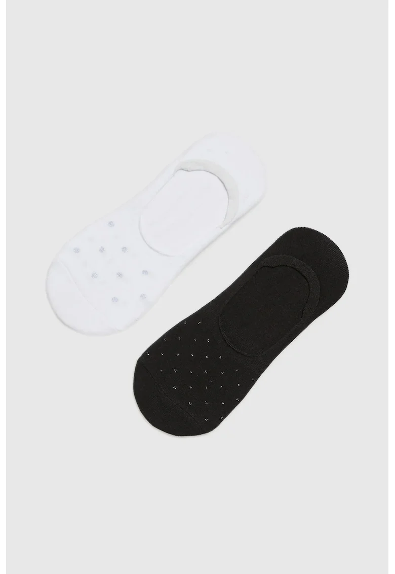 Set de 2 sosete  negru si alb, 37-40
