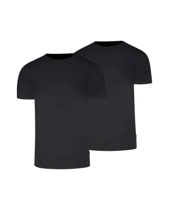 Set de tricouri din amestec de bumbac - 2 piese, Negru
