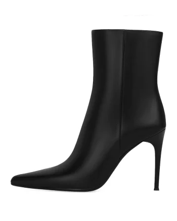 Botine din piele, Negru