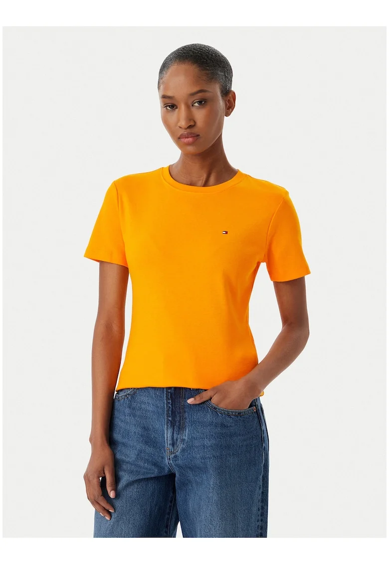 Tricou slim fit, Galben sofran