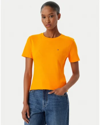 Tricou slim fit, Galben sofran