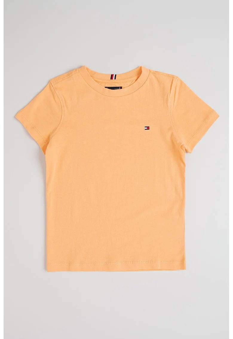 Tricou regular-fit din bumbac cu logo discret, Portocaliu mandarina