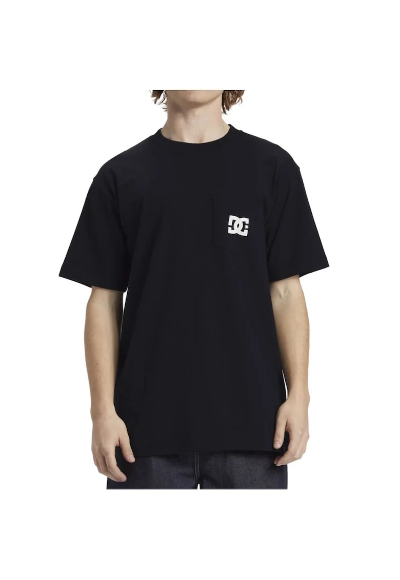 Tricou barbati bumbac  STAR POCKET NEGRU, Negru