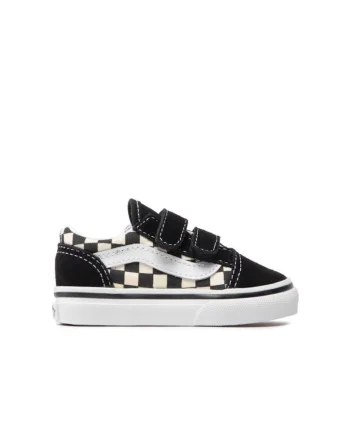 Pantofi copii,  Old Skool V, piele naturala, negru/alb