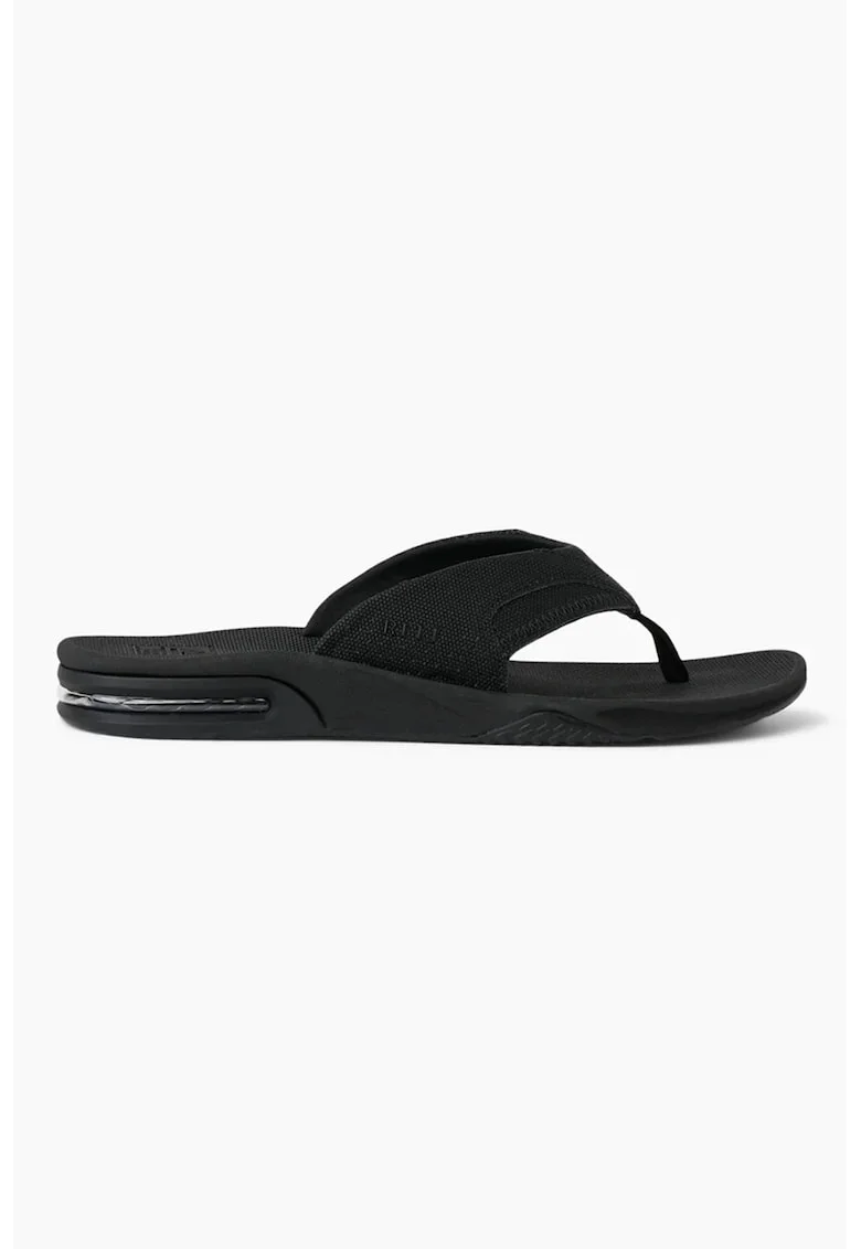 Papuci flip-flop din material textil Fanning, Negru