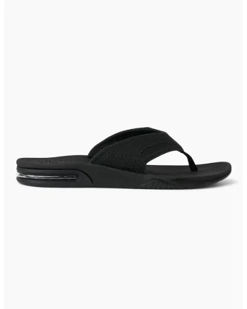 Papuci flip-flop din material textil Fanning, Negru