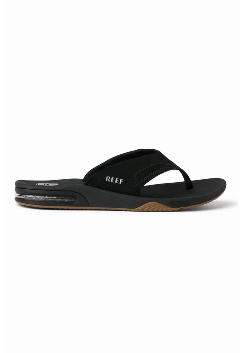 Papuci flip-flop din material textil Fanning, Negru