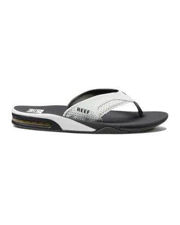 Papuci flip-flop cu talpa plata Fanning, Gri/Alb arctic