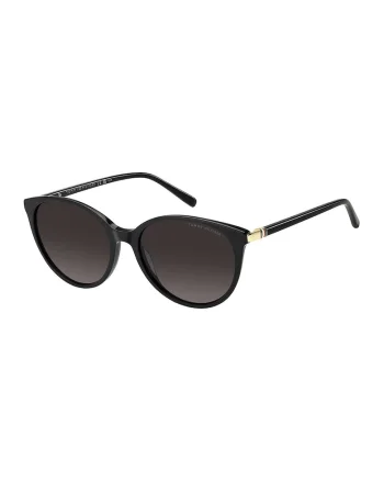 Ochelari de soare rotunzi cu lentile in degrade, Negru carbon