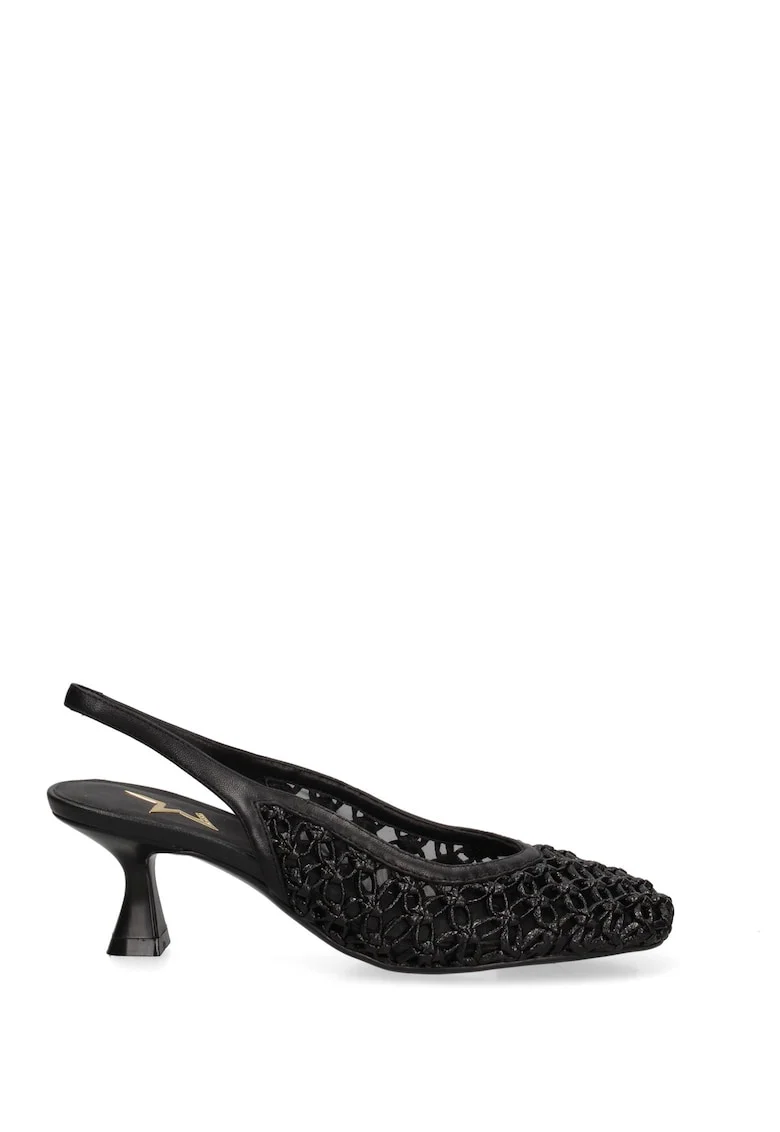 Pantofi slingback de piele Edera Ultra, Negru