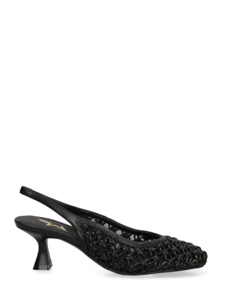 Pantofi slingback de piele Edera Ultra, Negru