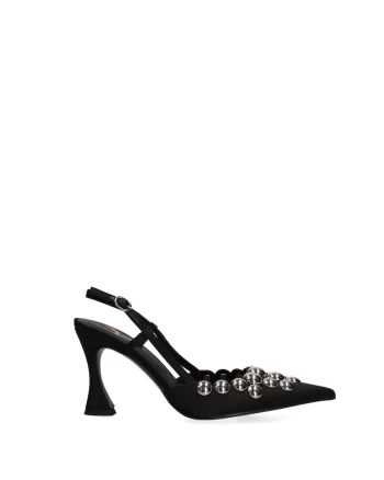 Pantofi de piele cu nituri Nyxara Nova, Negru