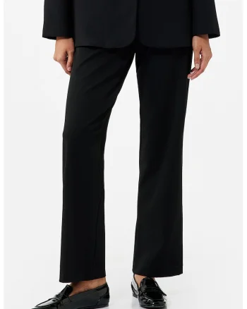 Pantaloni drepti cu talie inalta, Negru