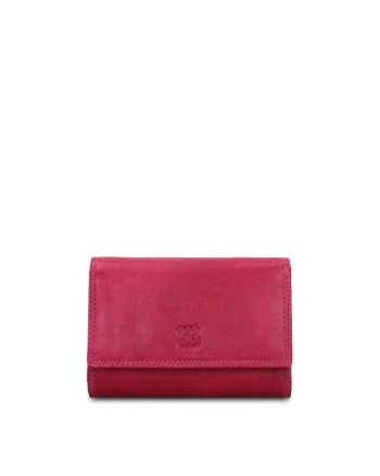 Portofel din piele Novara Lux, Fucsia