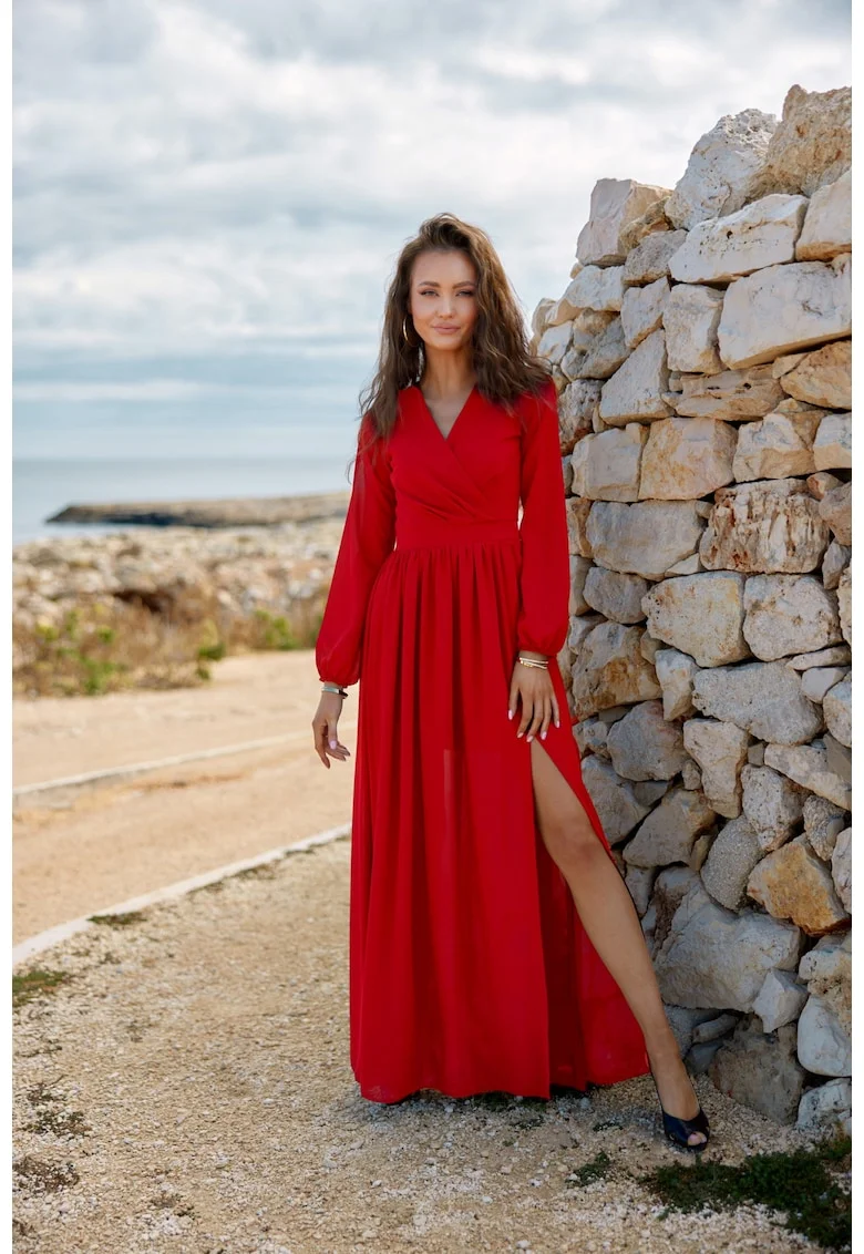 Rochie maxi cu croiala petrecuta Stela