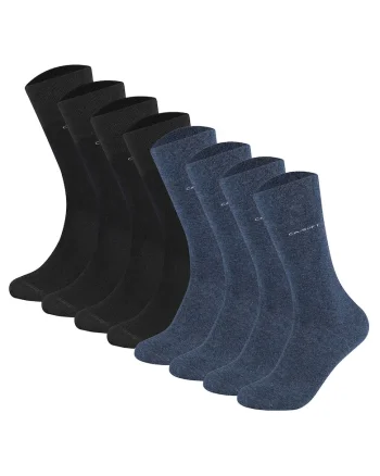 Set de sosete lungi unisex - 8 perechi, Negru/Albastru