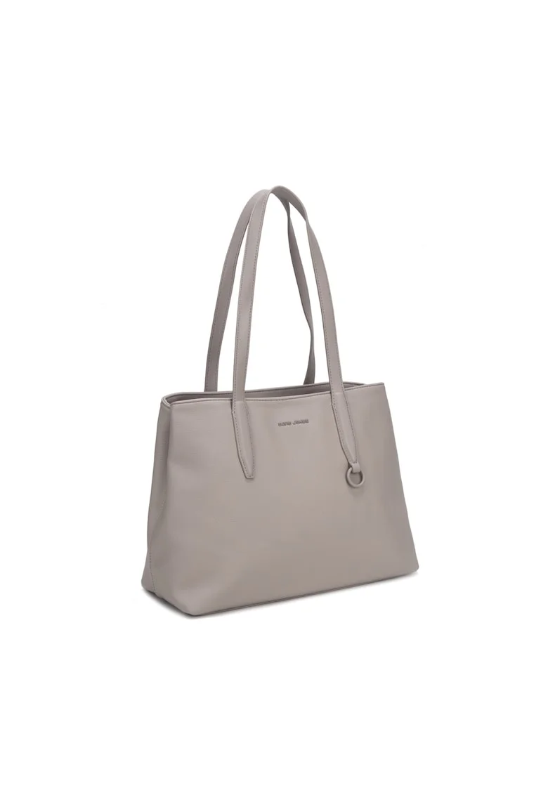 Geanta tote din piele ecologica Evanthe, Maro taupe