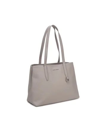 Geanta tote din piele ecologica Evanthe, Maro taupe