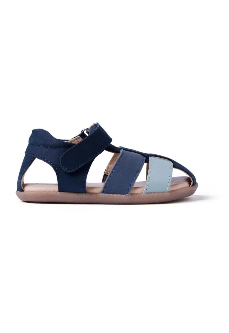 Sandale din piele cu inchidere velcro Morley, Bleumarin