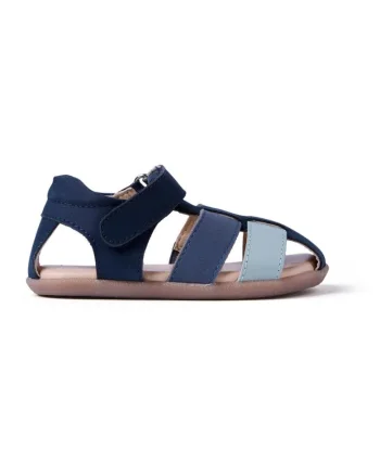 Sandale din piele cu inchidere velcro Morley, Bleumarin